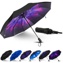 LLanxiry Umbrella Windproof Travel Umbrellas for Rain Black Folding Umbrellas 10 RIBS Automatic Strong Portable Wind Resistant Backpack Umbrella for Men and Women