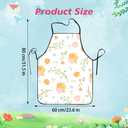 Lucleag Spring Apron for Men Women, Spring Flower Apron Floral Aprons for Adults Chef, Kitchen Aprons for Springtime Easter Day Gifts Dinner Cooking Baking Gardening Party Decoration
