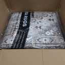 befbee 6x9 Area Rugs for Living Room - Stain Resistant Machine Washable Rugs for Bedroom, Non-Slip Backing Large Area Rug (Brown/Beige, 6'x9')