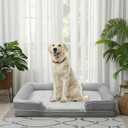 Orthopedic Dog Bed for Large Dogs, 44" x 30" Extra Large Dog Bed, Gray