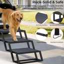 URPOWER Dog Stairs for Large Dogs Extra Wide 20" with 5 - Step Dog Ramp Steps for Car High Bed Foldable Pet Stairs with Detachable Non Slip Surface Car Ramps for SUV Truck Supports up to 260 Lbs
