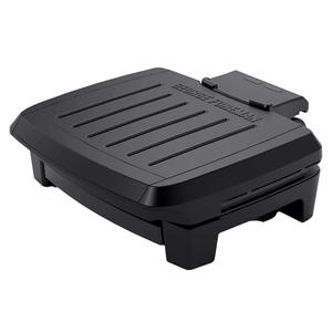 George Foreman® Fully Submersible™ Grill, NEW Dishwasher Safe, Wash the Entire Grill, Easy-to-Clean Nonstick, Black/Grey