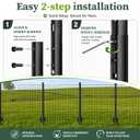 Metal Fence Posts 6 FT Black (Pack of 10) Heavy Duty U Post for Wire Fencing, Rustproof Powder-Coated Steel Fence Stakes, No-Dig Fence Posts for Farm, Orchard, Yard & Temporary Fencing