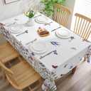 Spring Tablecloth 60x84 Inch Rectangle - Spring Decorations for Home - Farmhouse Floral Table Cloth Rectangle for Party, Home