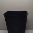 United Solutions 10 Gallon / 28 Quart Space Saving Trash Wastebasket, Fits Under Desk and Small, Narrow Spaces in Commercial, Kitchen, Home Office, and Dorm, Easy to Clean, Black