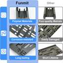 Upgraded WPW10546503 Dishwasher Top Rack Adjuster Compatible with Kitcheneaid Dishwasher Parts Upper Rack, Includes W10546503 W10195840 W10195839 W10250160 Part for Whirlpool kenmore Dishwasher, 8 PCS