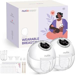 Nuliie Hands-Free Breast Pump (Ghostwhite, 2 Packs)