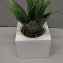 Hisow Artificial Potted Plants, 13.8" Artificial Succulent Fake Aloe, Large Faux Aloe Plant in Pot for Home Office Room Bedroom Kitchen Garden Decor (Grey)