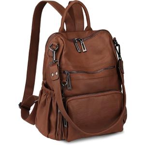 Uromee Travel Backpack Purse for Women Vegan Leather Ladies Fashion Tassel Shoulder Bag Convertible
