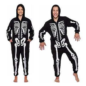 Funziez! Slim Fit Adult Onesie - Animal Halloween Costume - Plush Unisex One Piece Cosplay Suit for Women and Men M