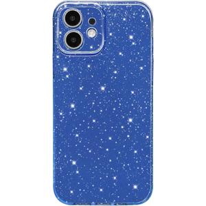 Hython Case for iPhone 11 Case Glitter Cute Sparkly Shiny Bling Sparkle Phone Cases 6.1", Thin Slim Fit Soft TPU Bumper Shockproof Rubber Protective Cover for Women Girls Girly, Dark Blue