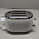MELLERHOME Retro Toaster 2 Slice, 7 Browning Levels, 3 Functions (Reheat, Defrost, Cancel), Removable Crumb Tray, Under Base Cord Storage, White Toaster Kitchen Appliances