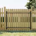 Adjustable Gate Kit, Fence Gate Kit Anti Sag Gate Kit for 36in - 72in W, 4-5 H, Anti Sag Gate Kit Gate Hardware Kit Gate Kit for Wooden Fence, Black(Wooden Post Not Include)