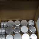 30 Pack Tin Cans Screw Top Round Metal Lip Balm Tins Containers with Lids (1oz)