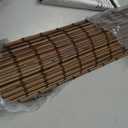 LazBlinds No Drill Bamboo Roman Shades, 26.5" W x 64" H, Malay Walnut