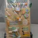 Wooden Baby Walker with Wheels, Push Walker with Baby Activity Center, Montessori Walking Toy for Girls Boys, Ajustable Speed & Height Activity Toy for Toddler Learning to Walk (Natural)