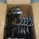 HWAJAN Pants Hangers with Clips for Women 20 Pack Adjustable Heavy Duty Space Saving Skirt Hangers Non-Slip Trousers, Jeans Clothes ,Shorts Black,12Inch