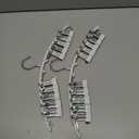 Legging Organizer for Closet, Metal Yoga Pants Hanger w/Rubber Coated 2 Pack w/10 Clips Hold 20 Leggings, Hangers Space Saving Hanging Closet Organizer for Closet Organizers and Storage-White