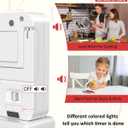 Digital Kitchen Timer for Cooking - 4 Channel Count Up Countdown Timer with Loud Alarm and Silent Mode, Large Display, Magnetic Back, Auto Memory for Classroom Study Gym, Battery Included (White)