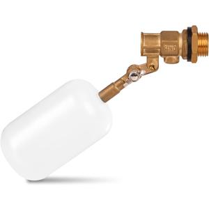 1/2 Inch Float Valve Brass Adjustable Arm Water Level Control Valve 60 PSI Automatic Fill and Shut Off for Water Tank/Livestock Trough/Fountain/Pool/Pond