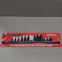 Triple-Square Spline Bit Socket Set: 13-Piece Socket Set with Magnetic Socket Rail Organizer, 1/4,3/8,1/2-inch Drive M4-M18 12 Point Bit Socket Set for Garages Workshops