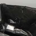 Reusable Grocery Bag On Wheels(Medium -Black), Rolling Tote Bag, Shopping Cart with 8 Pockets and Zipper Cover for Trips, Foldable, Heavy Duty Handles, Carries Up to 46LBS