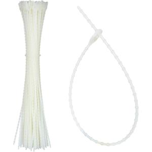 Boao Christmas Clear Banisters Ties 10 Inch Reusable Holiday Garland Tie Flexible Nylon Wire Self Locking Tie for Craft Gift