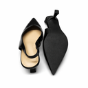 Coutgo Womens Slingback Kitten Heels Low Heel Closed Pointed Toe Pumps Heeled Sandals Dress Work Shoes 8.5