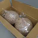 6" Christmas Balls Ornaments Large Christmas Tree Ornaments Decorations Shatterproof Shiny Christmas Hanging Balls Set with Hooks for Holiday Xmas Tree Home Decorations, 4pcs (Champagne Gold)