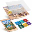 Becko US 1000 Piece Tilting Puzzle Board with Stand & 6 Trays & Cover
Adjustable Easel with Multiple Angle Adjustments, Puzzle Table with Storage, for Horizontal and Vertical Jigsaw Puzzles
