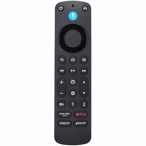 INTECHING Voice Remote Control with Backlit and Remote Finder for Amazon Fire Cube, Echo-Show 15, TV Stick 4K, Omni QLED, 4-Series, Insignia Fire-Smart TVs, Compatible with Alexa