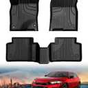 Floor Mats Fit for 2016-2021 Honda Civic Coupe/Sedan/Type R/Hatchback, TTX LIGHTING TPE All Weather Protection Front & Rear Row Floor Liners, Black