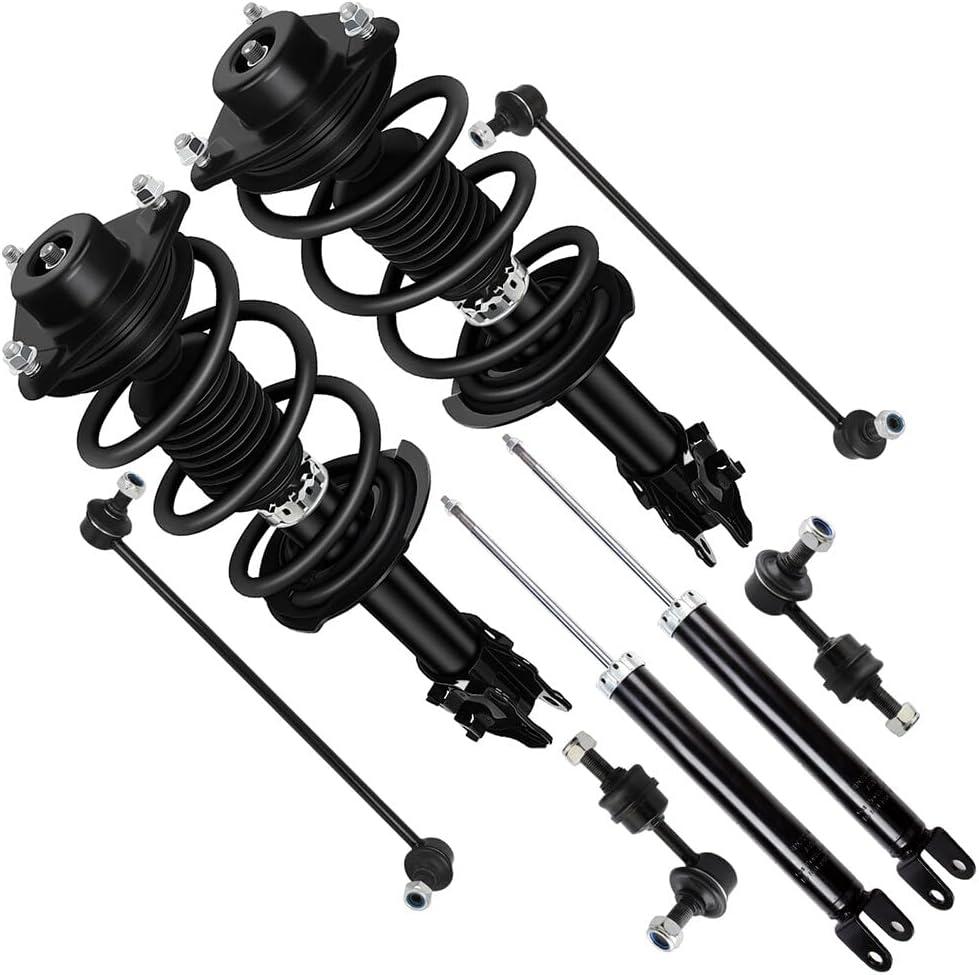 SCITOO Suspension Strut Shock for 2011 for Hyundai Sonata Front Complete Strut Assembly,Rear shock absorber,Tie Rod End -8pcs