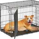 MidWest Homes for Pets 36-Inch LifeStages Crate for Medium-Large Breeds, 41-70 lbs, Double Door Folding Dog Crate with Divider Panel, Leak-Proof Tray & Secure Latch, Heavy-Duty & Easy to Assemble