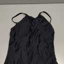 Tempt Me Women Tankini Top Only High Neck Bathing Suit Top Tummy Control Ruched Swimsuit Without Bottom (Small, Black)