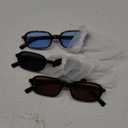 Pro Acme Small Rectangle Sunglasses for Women Men Trendy Rectangular Vintage Sun Glasses