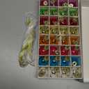 Tioncy 32 Pcs 1 Inch Mini Glass Christmas Ornaments Balls Shiny Christmas Balls Tiny Tree Hanging Decoration Small Colorful Ball Pendant for Xmas Party Supplies(Black, Gold)