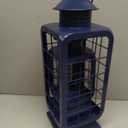 Boston International Lantern/Candle Holder Decorative Captains Metal Outdoor Lanterns, Set of 2, Navy Blue