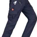 CNBQDD Mens Work Pants Cargo Tactical Construction for Men Ripstop Water Repellent Lightweight Outdoor Hiking with Pockets (32W x 30L, Dark Blue)