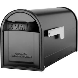 Architectural Mailboxes 8760B-10 Carlisle Postmount Mailbox, Medium, Black