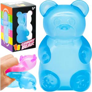 Fidget Toys Squishy Gummy Bear, Stress Cube Squishies Anxiety Stress Relief, Ice Squishy Stress Cube-Drop Malt Sugar Balls, Sensory Ball for Kids with Autism