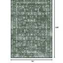 ARKIIKI 8x10 Dark Green Washable Area Rugs for Living Room, Neutral Boho Carpet