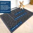 OLANLY Front Door Mat Indoor Outdoor Entrance, Waterproof All-Season, All-Weather Doormat, Sturdy Natural Rubber, Low Profile, Easy Clean Patio Porch Entryway Mat, Herringbone Brick (Grey, 47x32)