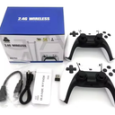 2.4G Wireless Game Controller Set, Dual Gamepad with USB Receiver, White and Black, Classic Game Console Support, 10 Simulator Compatible