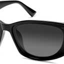 SOJOS Retro Cat Eye Polarized Sunglasses for Women Designer Inspired Sunnies UV400 Protection SJ2607 (Black/Grey)