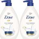 Dove Deep Moisture Body Wash, 30.6oz Ounce Pump (Pack of 3)