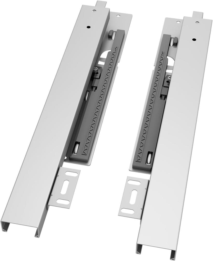 VADANIA 14" Undermount Drawer Slide, Push to Open, Bottom Mounted & Bottom Support, 88 lb Load Capacity, 3-Fold Full Extension, Invisible Drawer Slies,1 Pair(2-Pack)
