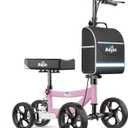 Aojin Knee Scooter for Adults for Foot Injuries, Storage Bag, 8'' Wheels
300lbs Foldable Leg Knee Scooter, Dual Brake, Adjustable Height, 13" Knee Pad, Crutch Alternative for Ankle Recovery, Pink
