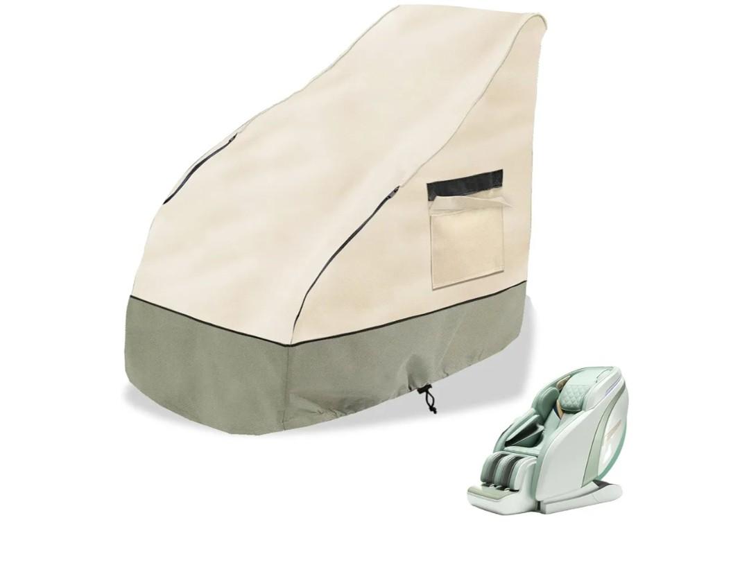 Massage Chair Cover 600D Oxford Cloth Full Body Shiatsu Massage Chair Protective Cover with Drawstring Waterproof Dustproof