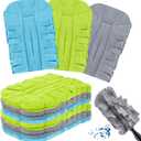 Zubebe 12 Pcs Duster Refill Reusable Fleece Duster Refills Feather Flat Dusters Multi Surface Washable Cleaning Pads Tools for Home, Blinds, Car, Pet, Furniture, Fans (Blue,Green,Grey)